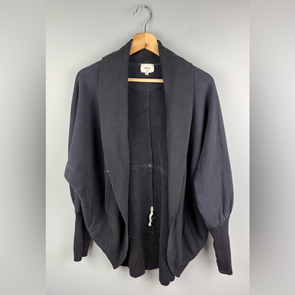 Wilfred Charcoal Open Front Cardigan